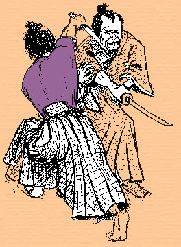 samurai luptand